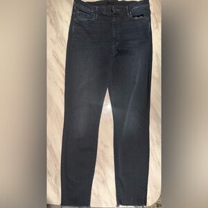 Mother High Waisted Looker Ankle Fray Skinny Cropped Jeans Size 32